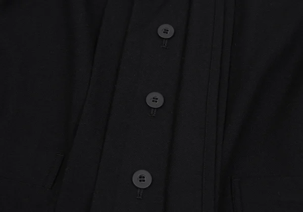 Y's Wool Blend Pleated Fly-front Jacket K-168375_014