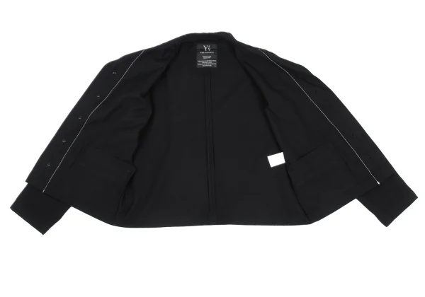 Y's Wool Blend Pleated Fly-front Jacket K-168375_015