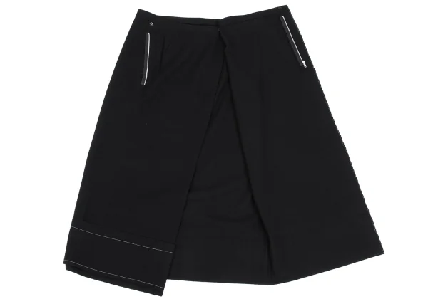 Y's Wool Blend Hem Switching Skirt K-168376_007