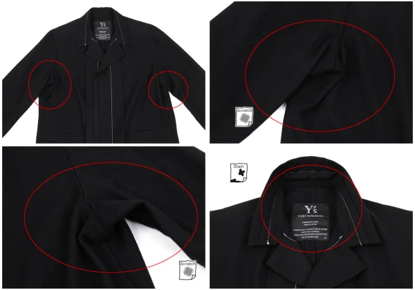 Y's  Wool Blend White Stitch Jacket & Skirt K-168377_004