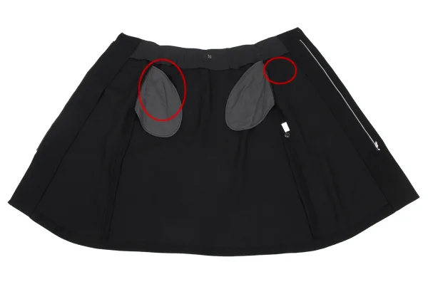 Y's Wool Old Gabardine Front Zip Design Skirt K-168378_011