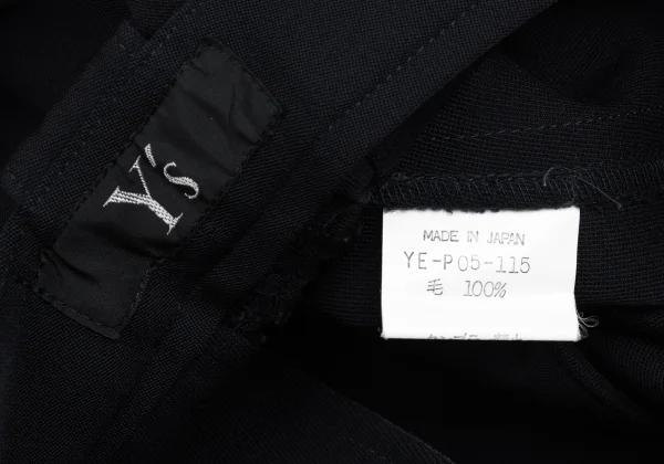 Y's Wool Gabardine Tuck Wide Pants K-168380_013