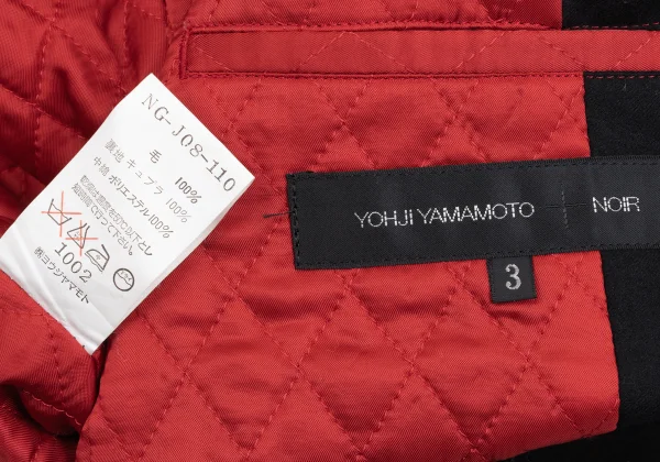 Yohji Yamamoto NOIR Wool Quilting Lining Padded Jacket K-168381_014