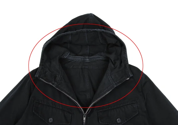 Y's for men Cotton Pocket Design Hooded Double Zip Jacket K-168382_005