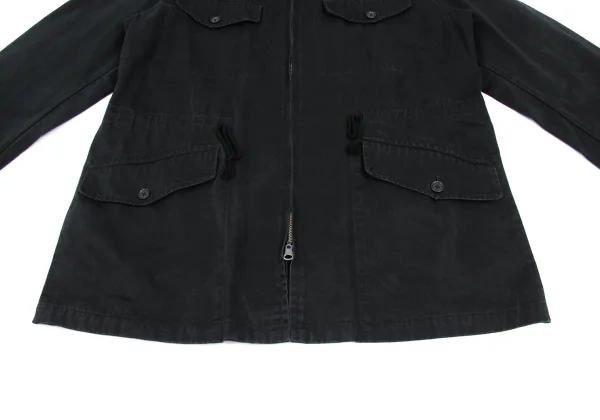 Y's for men Cotton Pocket Design Hooded Double Zip Jacket K-168382_011