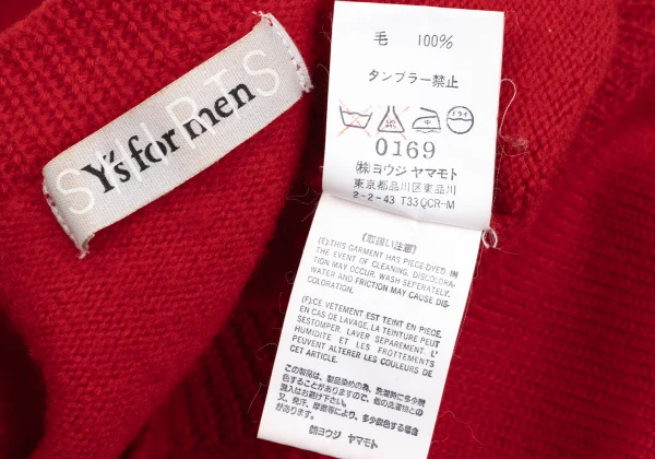 Y's for men SHIRT Wool Rib Shoulder Knit K-168383_015