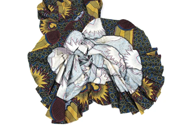 JUNYA WATANABE COMME des GARCONS Heart Print Gather Asymmetry Skirt K-168390_010