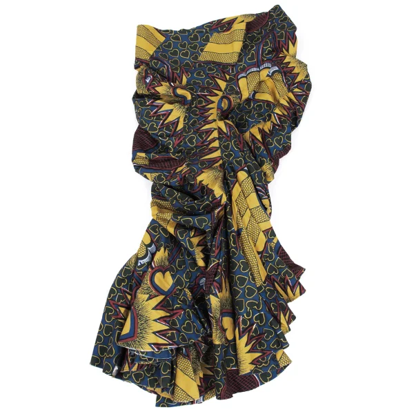 JUNYA WATANABE COMME des GARCONS Heart Print Gather Asymmetry Skirt K-168390_011