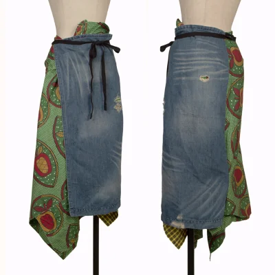 JUNYA WATANABE COMME des GARCONS Apple Leaf Print Switching Wrap Skirt