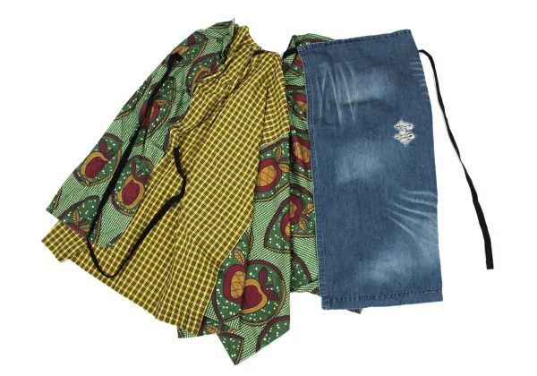 JUNYA WATANABE COMME des GARCONS Apple Leaf Print Switching Wrap Skirt K-168391_007