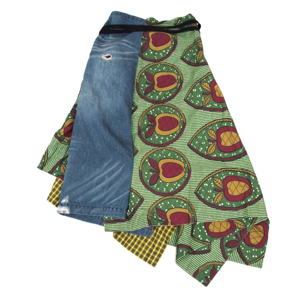 JUNYA WATANABE COMME des GARCONS Apple Leaf Print Switching Wrap Skirt K-168391_010