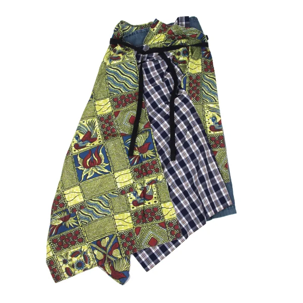 JUNYA WATANABE COMME des GARCONS Animal Print Switching Wrap Skirt K-168392_002