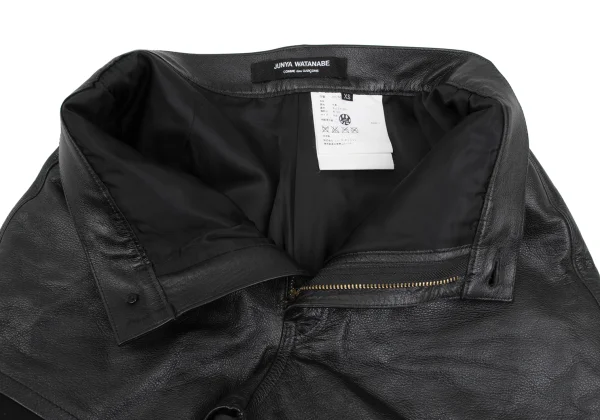 JUNYA WATANABE COMME des GARCONS Hem Frill Layered Cow Leather Skirt Pants K-168397_005