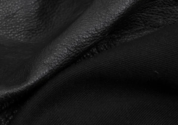 JUNYA WATANABE COMME des GARCONS Hem Frill Layered Cow Leather Skirt Pants K-168397_011