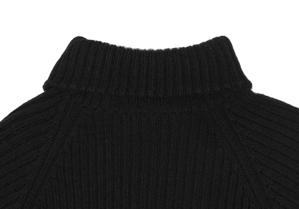 Y's Wool Rib Hem Asymmetry Turtleneck Knit K-168400_004