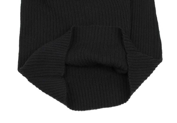Y's Wool Rib Hem Asymmetry Turtleneck Knit K-168400_012