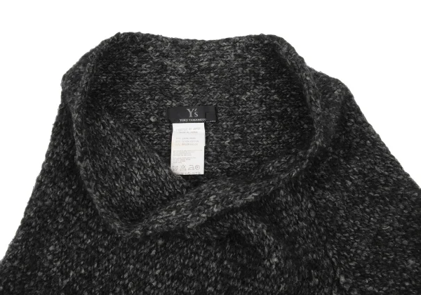 Y's Wool Blend Pocket Asymmetry Sleeveless Knit K-168401_005