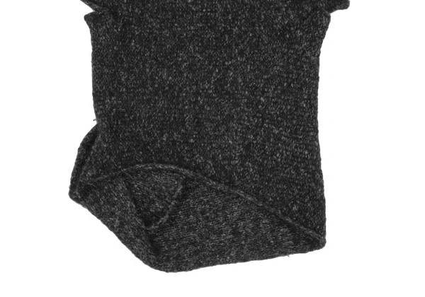 Y's Wool Blend Pocket Asymmetry Sleeveless Knit K-168401_011