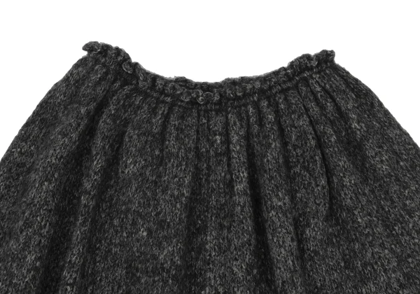 Y's Wool Blend Waist Gather Knit Skirt K-168402_003