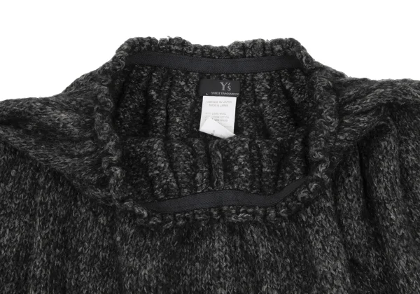 Y's Wool Blend Waist Gather Knit Skirt K-168402_005