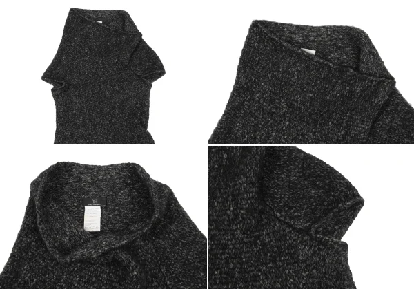 Y's Wool Blend Pocket Asymmetry Sleeveless Knit Top & Skirt K-168403_004