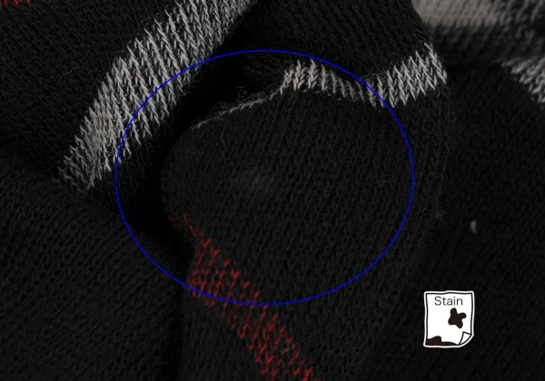 Y's Check Asymmetry Drape Knit Vest K-168404_007