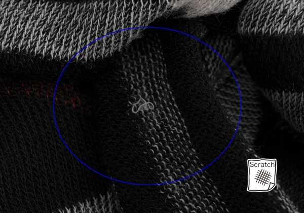 Y's Check Asymmetry Drape Knit Vest K-168404_008