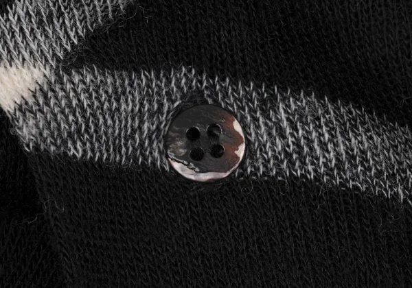 Y's Check Asymmetry Drape Knit Vest K-168404_014