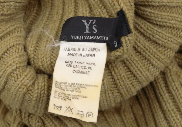 Y's Elbow Switching Low-gauge Turtleneck Knit K-168406_013