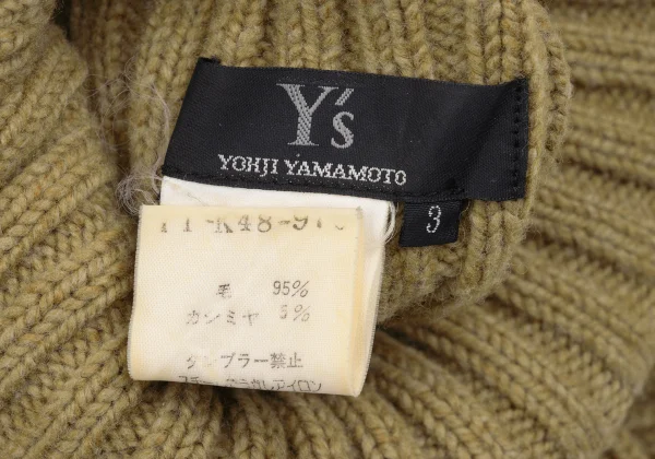 Y's Elbow Switching Low-gauge Turtleneck Knit K-168406_014