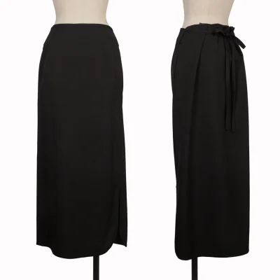 Y's Wool Gaba Waist String Skirt