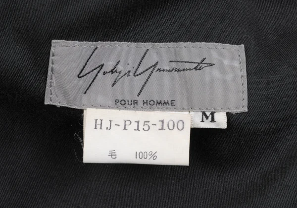 Yohji Yamamoto POUR HOMME Wool Gaba Drawstring Wide Pants K-168412_014