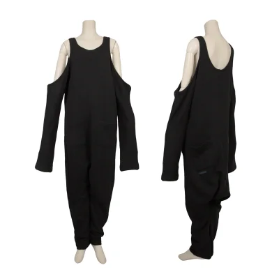 REGULATION yohji yamamoto Sweatshirt Off-Shoulder Jumpsuit