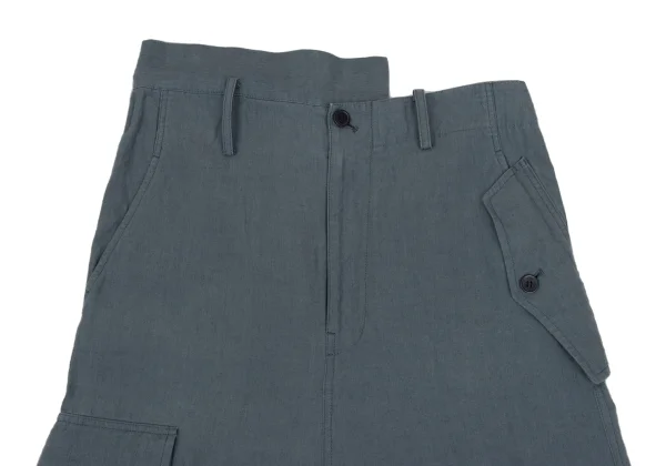REGULATION yohji yamamoto Linen Cargo Dropped Crotch Pants K-168416_002