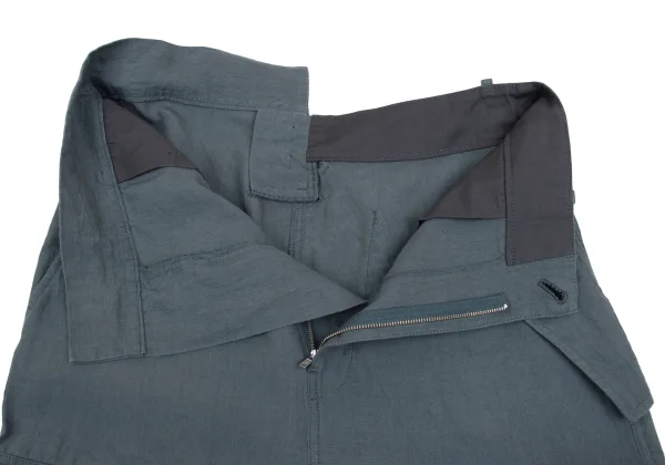 REGULATION yohji yamamoto Linen Cargo Dropped Crotch Pants K-168416_005