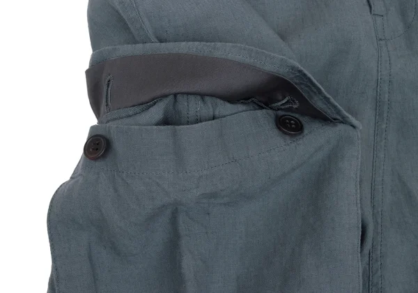 REGULATION yohji yamamoto Linen Cargo Dropped Crotch Pants K-168416_007