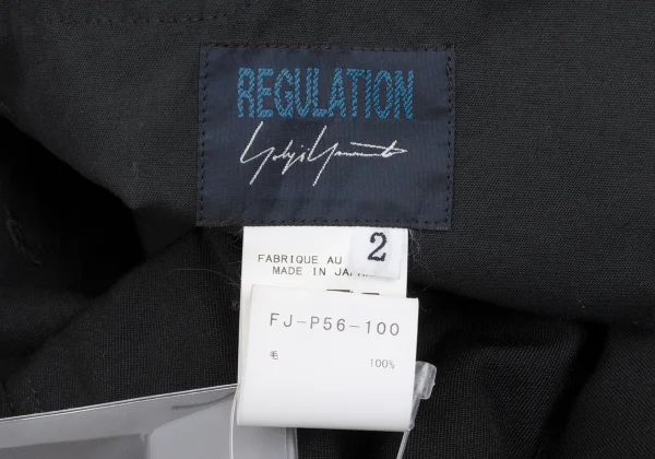 REGULATION yohji yamamoto Wool Gaba Cargo Dropped Crotch Pants K-168417_012