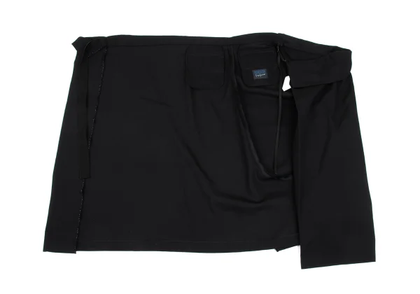 REGULATION yohji yamamoto Wool Wrap Dropped Crotch Pants K-168418_010