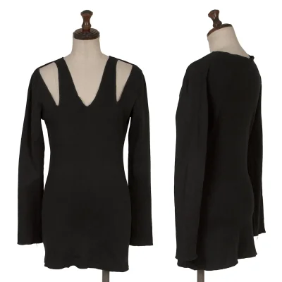 JUNIOR GAULTIER Stretch Cotton Cutting Shoulder Top