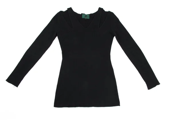 JUNIOR GAULTIER Stretch Cotton Cutting Shoulder Top K-168420_002