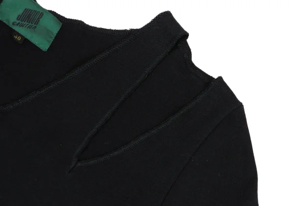 JUNIOR GAULTIER Stretch Cotton Cutting Shoulder Top K-168420_005