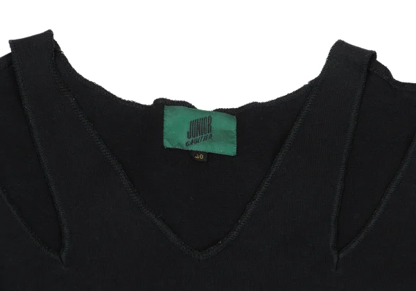 JUNIOR GAULTIER Stretch Cotton Cutting Shoulder Top K-168420_006