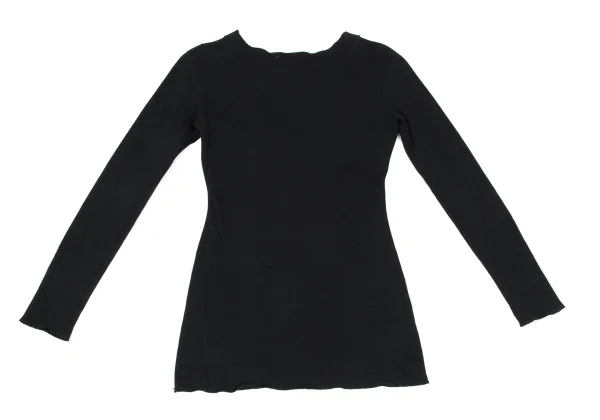 JUNIOR GAULTIER Stretch Cotton Cutting Shoulder Top K-168420_011