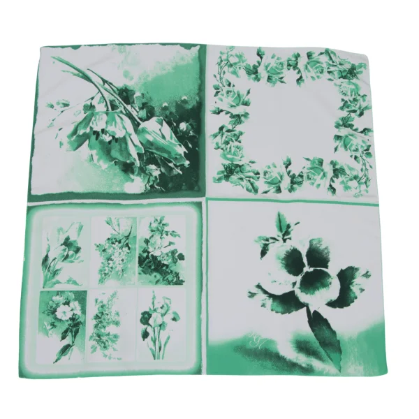 Jean Paul GAULTIER Plant Print Scarf Green,White  K-168424_001