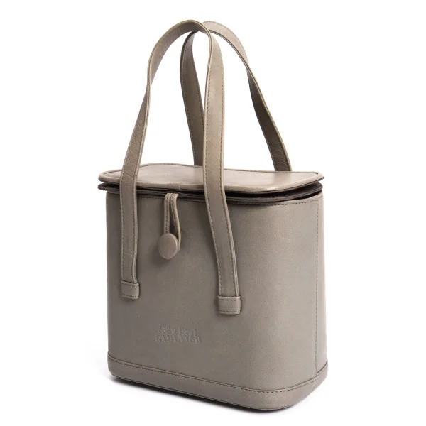 Jean Paul GAULTIER Box Mini Leather Bag Grayish beige  K-168427_001
