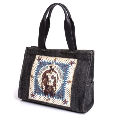 JPG by GAULTIER Cowboy Printed Denim Bag