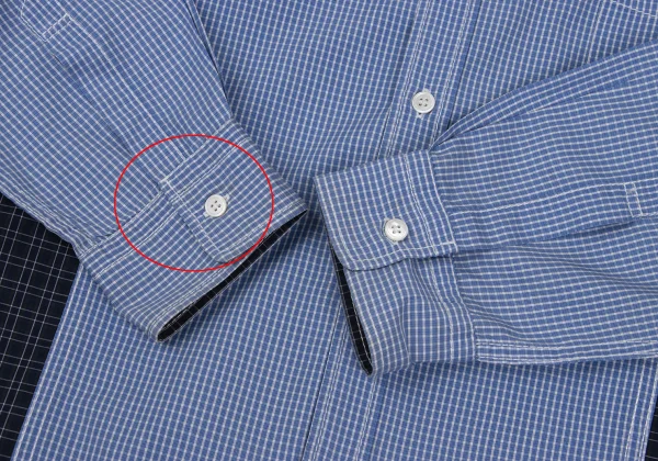 COMME des GARCONS HOMME Cotton Check Design Shirt K-168435_010