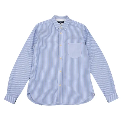 COMME des GARCONS HOMME Cotton Patch Pocket Striped Long Sleeve Shirt