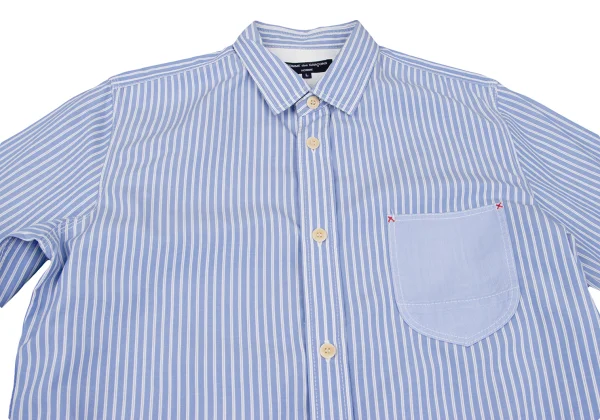 COMME des GARCONS HOMME Cotton Patch Pocket Striped Long Sleeve Shirt K-168436_002
