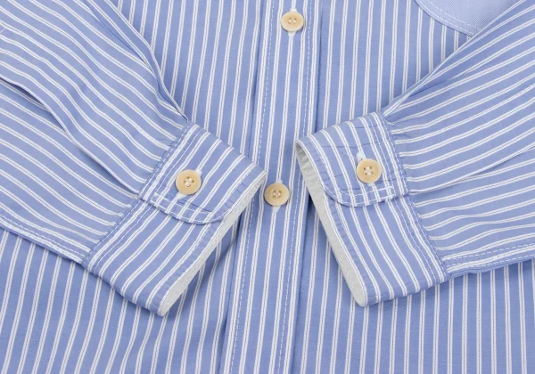 COMME des GARCONS HOMME Cotton Patch Pocket Striped Long Sleeve Shirt K-168436_009
